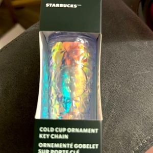 Starbucks iridescent siren logo keychain